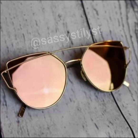 LAST 1🔥Cat Eye Mirrored Aviator Sunglasses - Picture 7 of 8